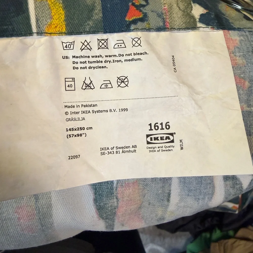 2 sets (4 panels) IKEA Graslilja curtains 98” long - Picture 3 of 3